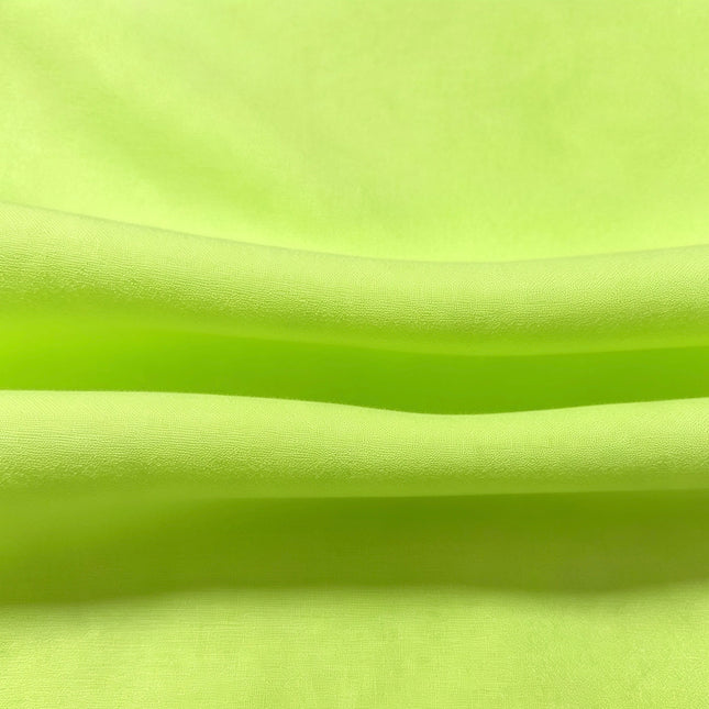 100% Plain Neon Green Polycotton Fabric