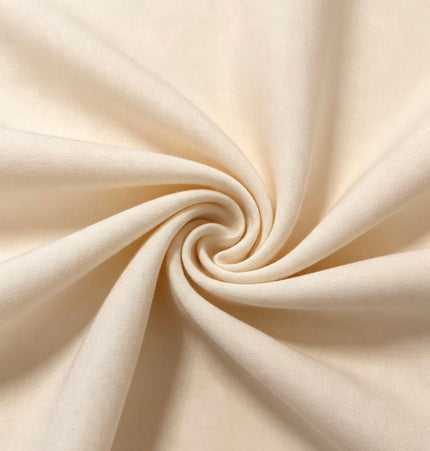 100% Plain Ivory Polycotton Fabric