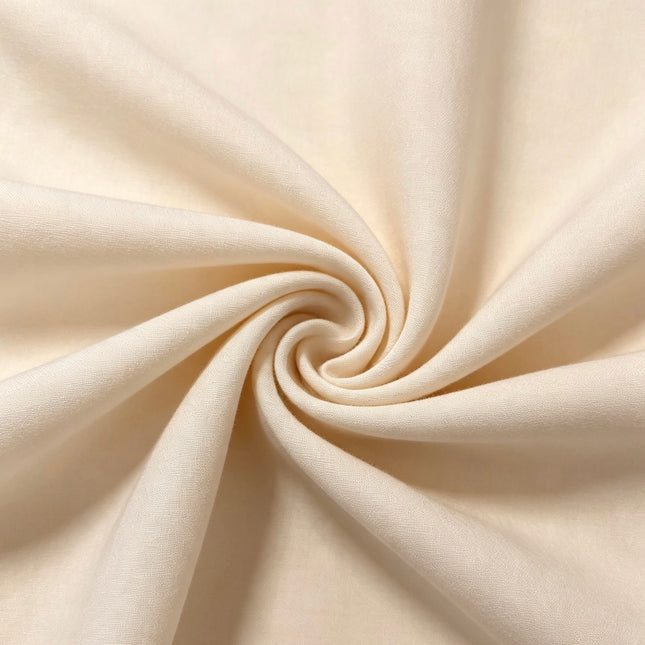 100% Plain Ivory Polycotton Fabric