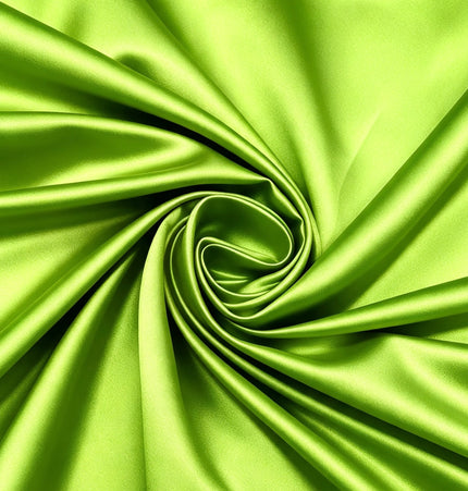 Bridal Duchess Satin - Bright Olive Green