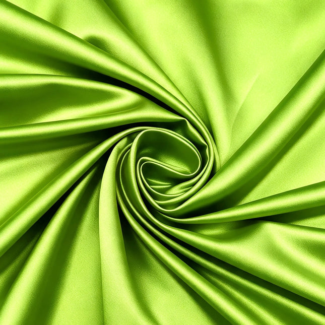 Bridal Duchess Satin - Bright Olive Green