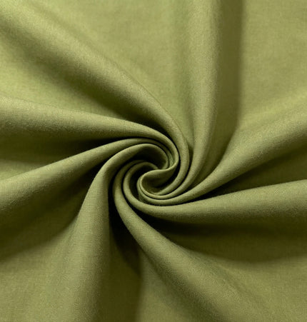 100% Plain Dark Olive Green Polycotton Fabric
