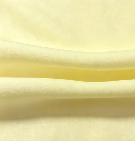 100% Plain Pale Lemon Yellow Polycotton Fabric