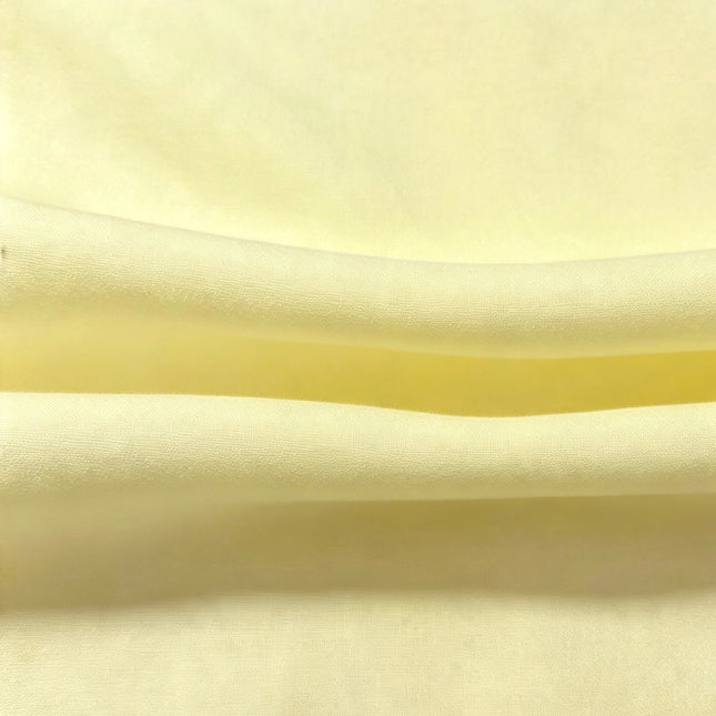 100% Plain Pale Lemon Yellow Polycotton Fabric