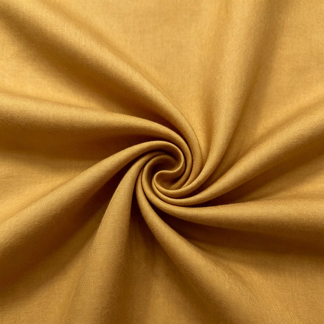 100% Plain Dark Gold Polycotton Fabric