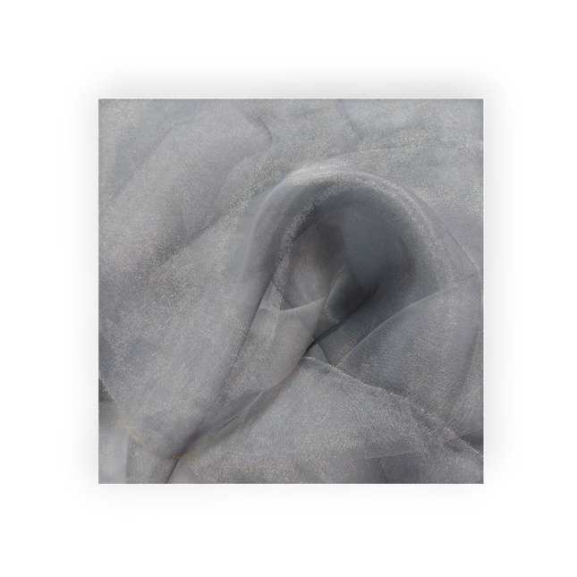 Organza Gray Shiny