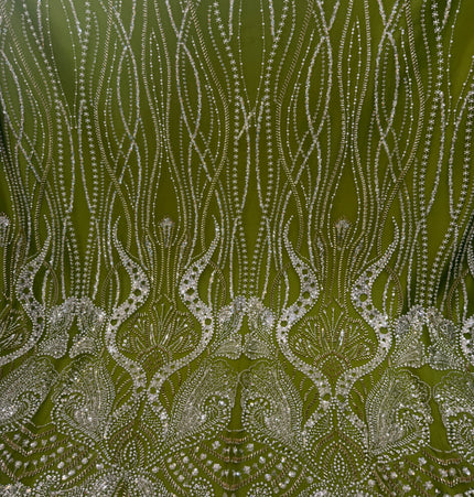 Prestige Pink Pearl Beaded Lace / Metre