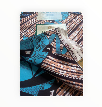 African Print Fabrics - 6 Yards - Polycotton