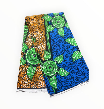African Print Fabrics - 6 Yards - Polycotton