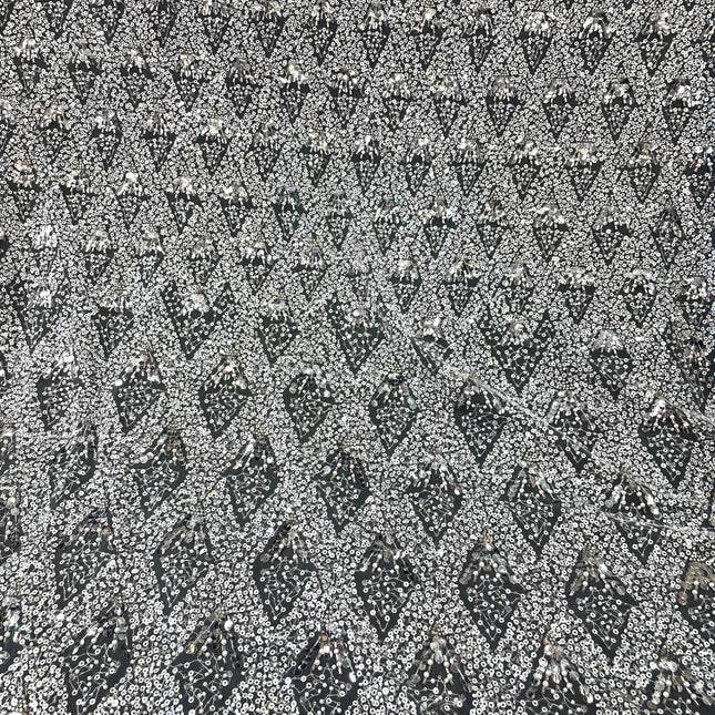 Prestige Pearl / Beaded Lace - White - 1 Yard