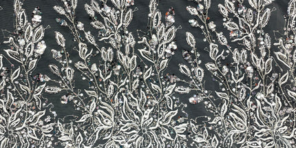 Prestige Pearl / Beaded Lace - White - 1 Yard