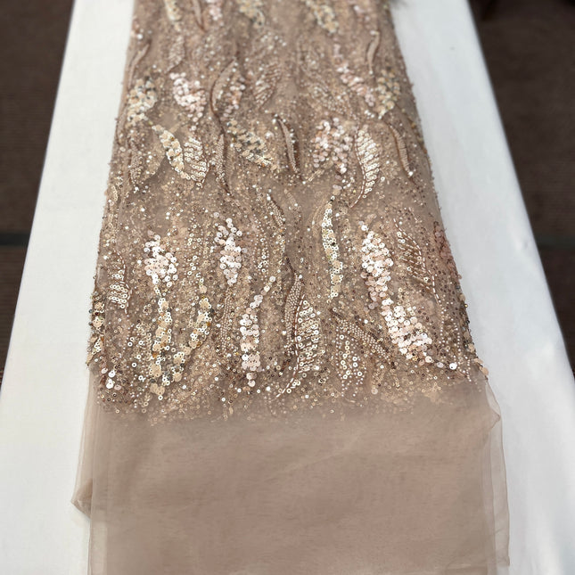 Pearl / Beaded Wedding Dress - Gold - 1 Yard