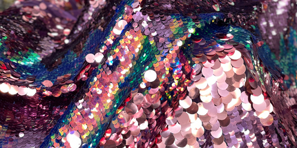 Premium Sequin Fabric - Gold / Beige