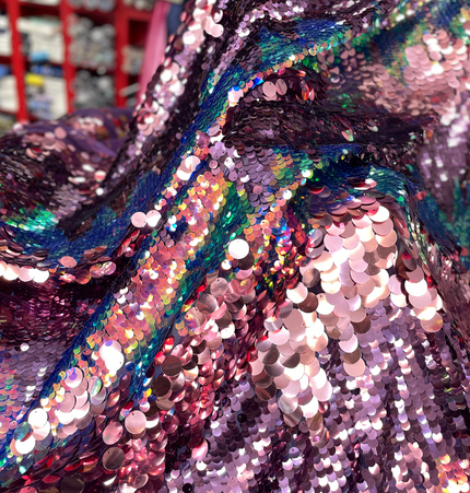 Premium Sequin Fabric - Gold / Beige