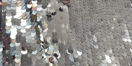 Premium Sequin Fabric - Silver