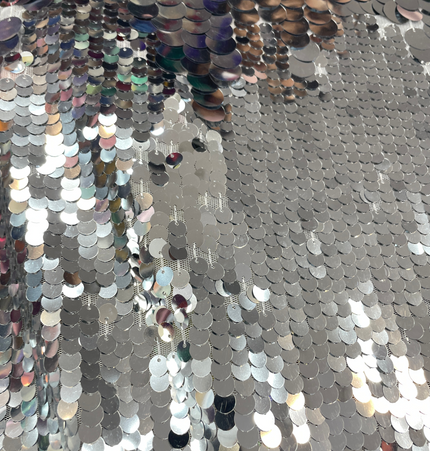 Premium Sequin Fabric - Silver