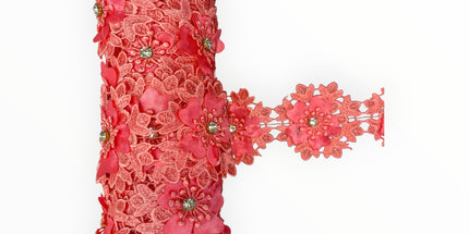 Floral Lace Trimmings - Peach