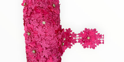 Floral Lace Trimmings - Fuscia Pink