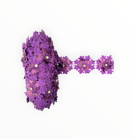 Floral Lace Trimmings - Purple