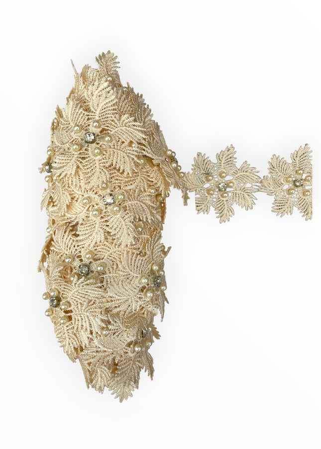 Floral Lace Trimmings - Beige