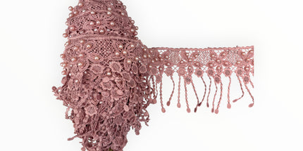 Floral Lace Trimmings - Turkish Rose