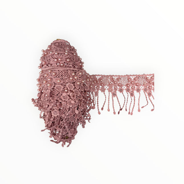 Floral Lace Trimmings - Turkish Rose