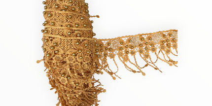 Floral Lace Trimmings - Gold