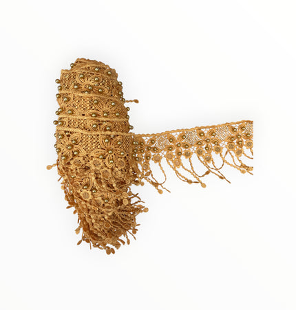 Floral Lace Trimmings - Gold