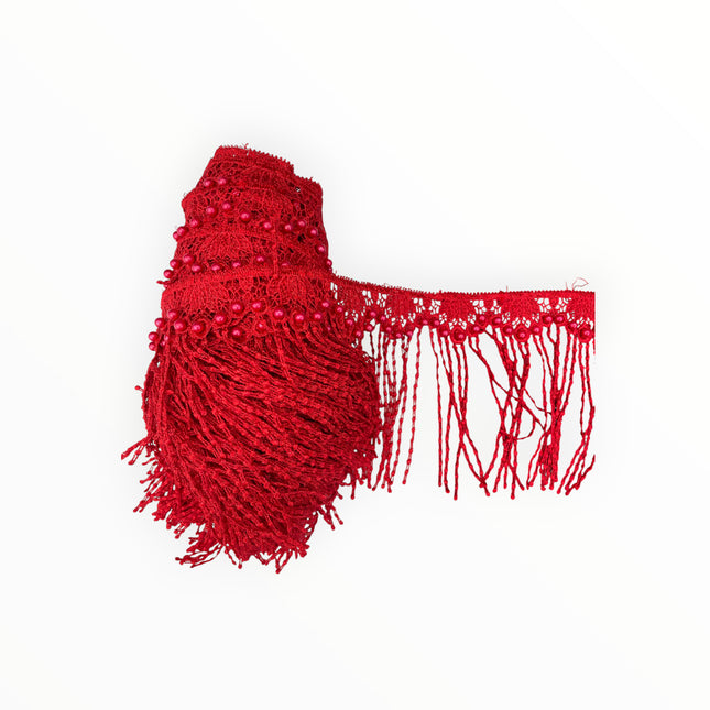 Floral Lace Trimmings - Red