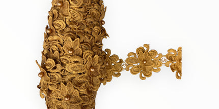 Floral Lace Trimmings - Dark Gold