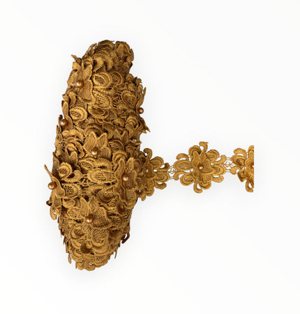 Floral Lace Trimmings - Dark Gold