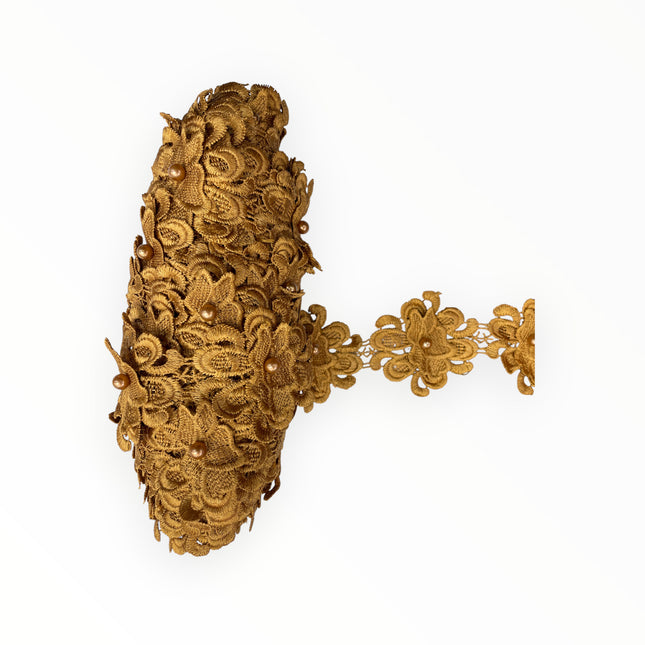 Floral Lace Trimmings - Dark Gold