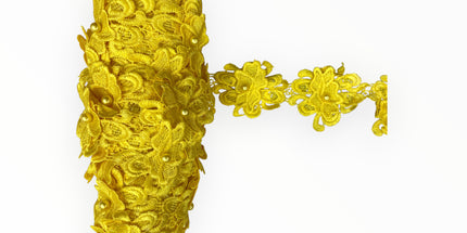 Floral Lace Trimmings - Yellow
