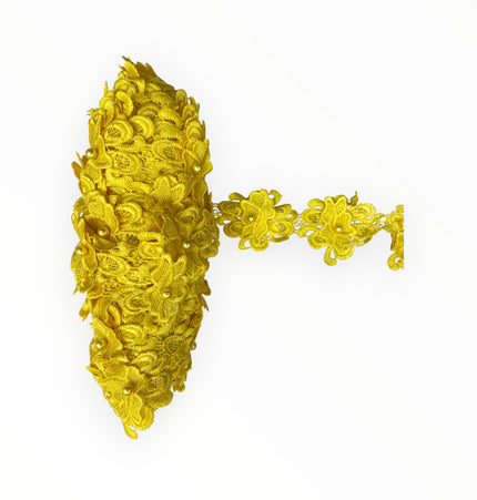 Floral Lace Trimmings - Yellow