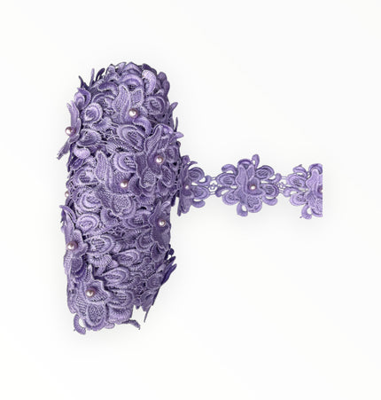 Floral Lace Trimmings - Lilac