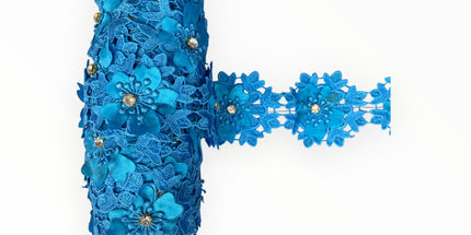 Floral Lace Trimmings - Blue