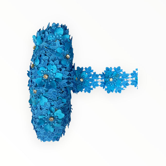 Floral Lace Trimmings - Blue