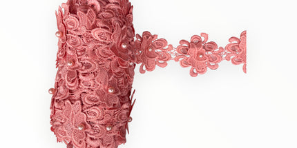 Floral Lace Trimmings - Dusty Pink
