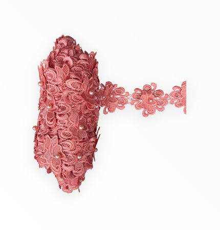 Floral Lace Trimmings - Dusty Pink