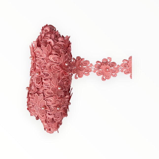 Floral Lace Trimmings - Dusty Pink