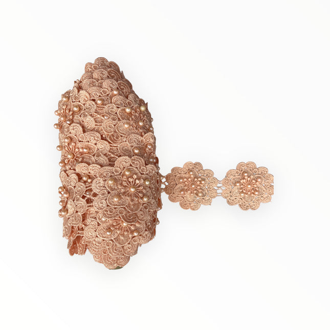 Floral Lace Trimmings - Light Peach