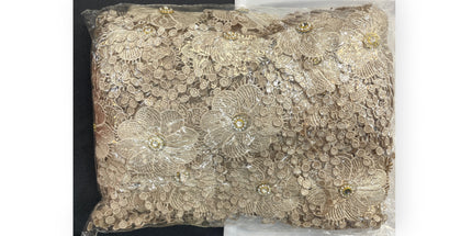 Floral Lace Trimmings Pack - Pale Gold