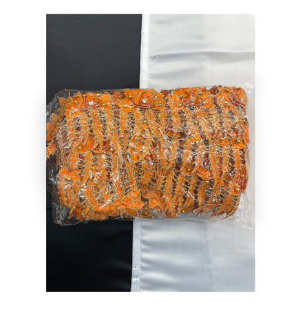 Floral Lace Trimmings Pack - Orange / Gold