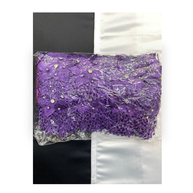Floral Lace Trimmings Pack - Purple