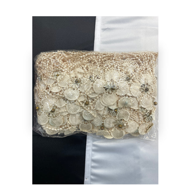 Floral Lace Trimmings Pack - Beige