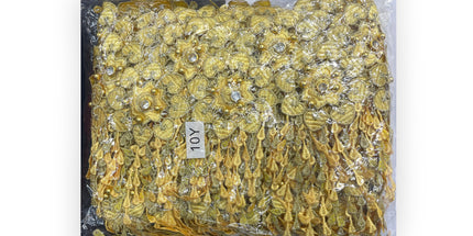 Floral Lace Trimmings Pack - Yellow
