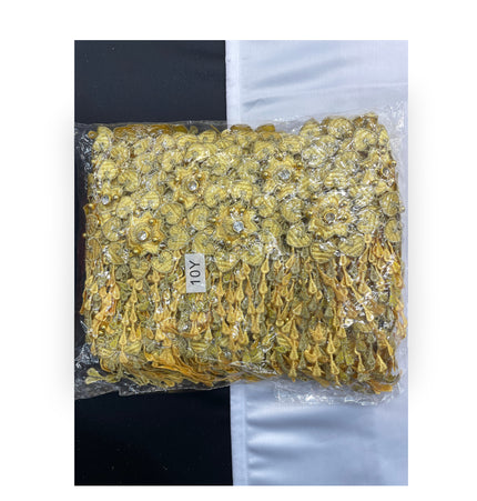 Floral Lace Trimmings Pack - Yellow