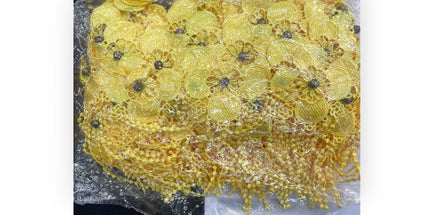 Floral Lace Trimmings Pack - Yellow