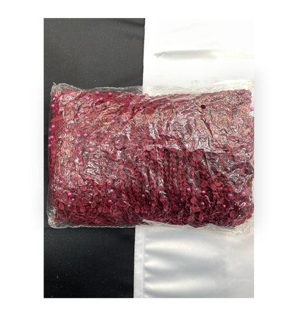 Floral Lace Trimmings Pack - Maroon