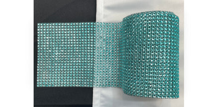 💎 Diamond Mesh Ribbon Trim - Teal Blue